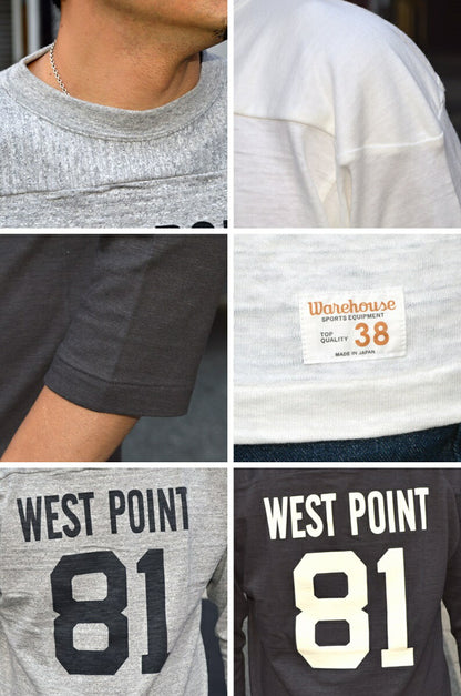 WARE HOUSE "4063 WEST POINT" 3/4 Sleeve Football T-shirt "WEST POINT"