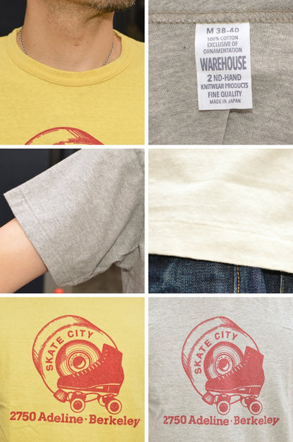 2ND-HAND (WAREHOUSE) "4064 SKATE CITY" Print T-shirt