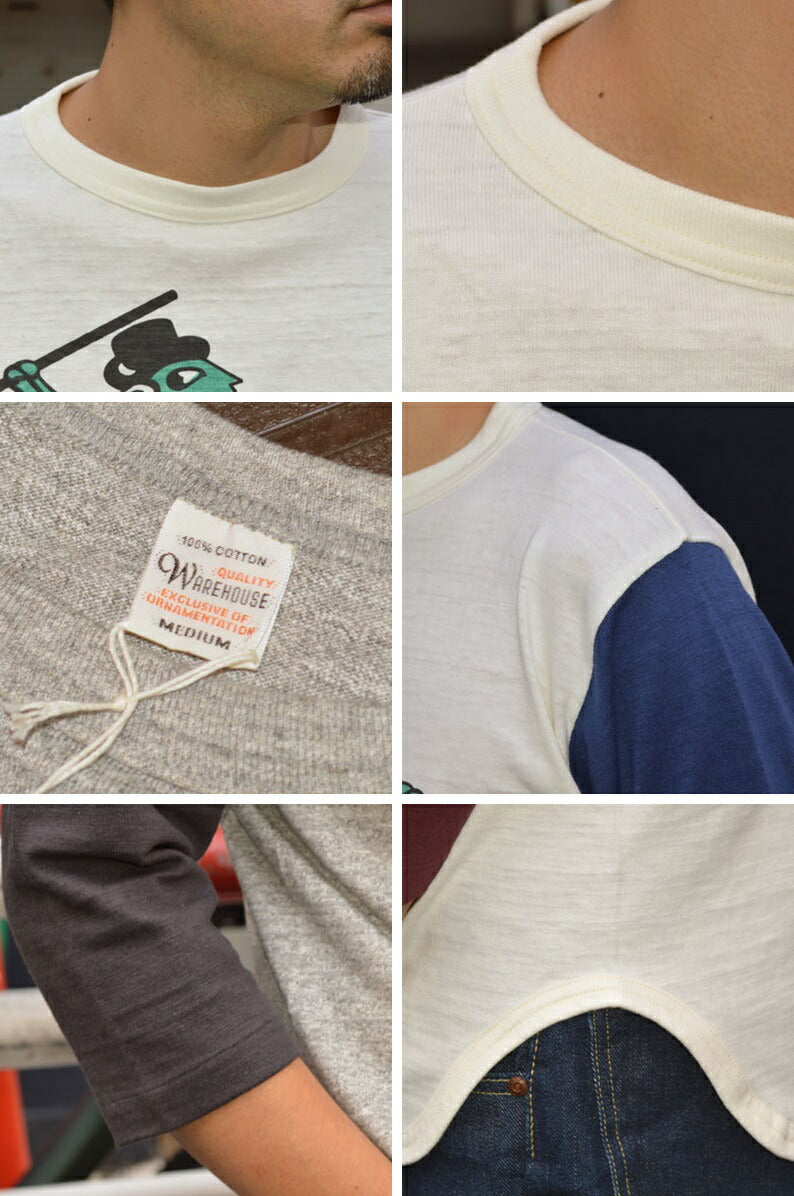 WARE HOUSE "4800 FALCONS" 3/4 Sleeve Baseball T-shirt