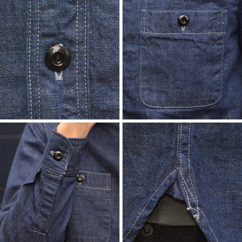 FULL COUNT "4890" DENIM WORK SHIRTS