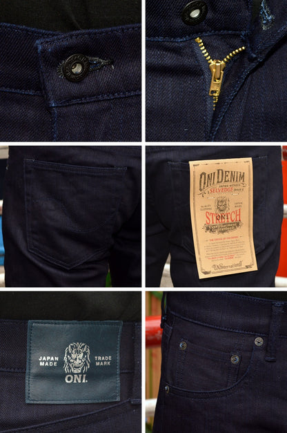 ONI DENIM "526S-IDBK" 11oz High Power Stretch Denim Semi Tight Straight