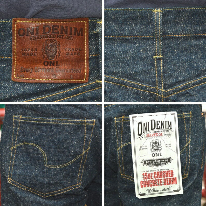 ONI DENIM "622-CCD-Kabuki" 15oz Crushed Concrete Denim kabuki Selvedge Relax Tapered