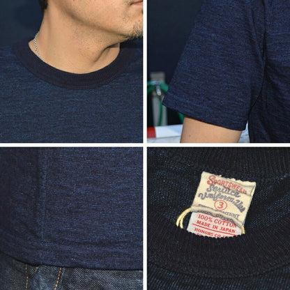 UES "652531" No.7 Yarn Indigo T-shirt