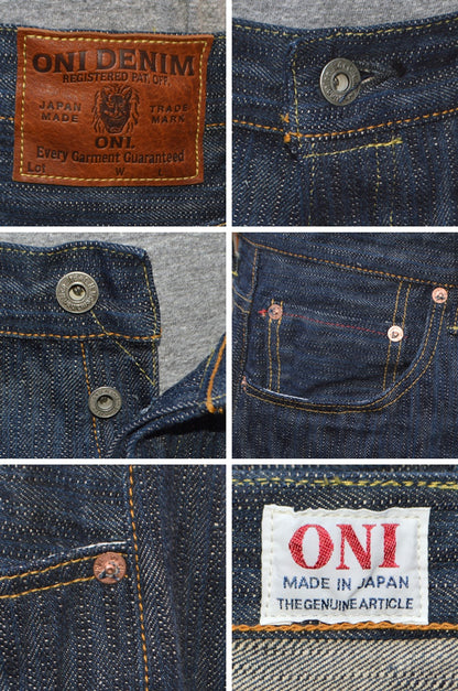 ONI DENIM "822-ONI KASE" 16oz Natural Indigo ONIKASE Super Wide Tapered