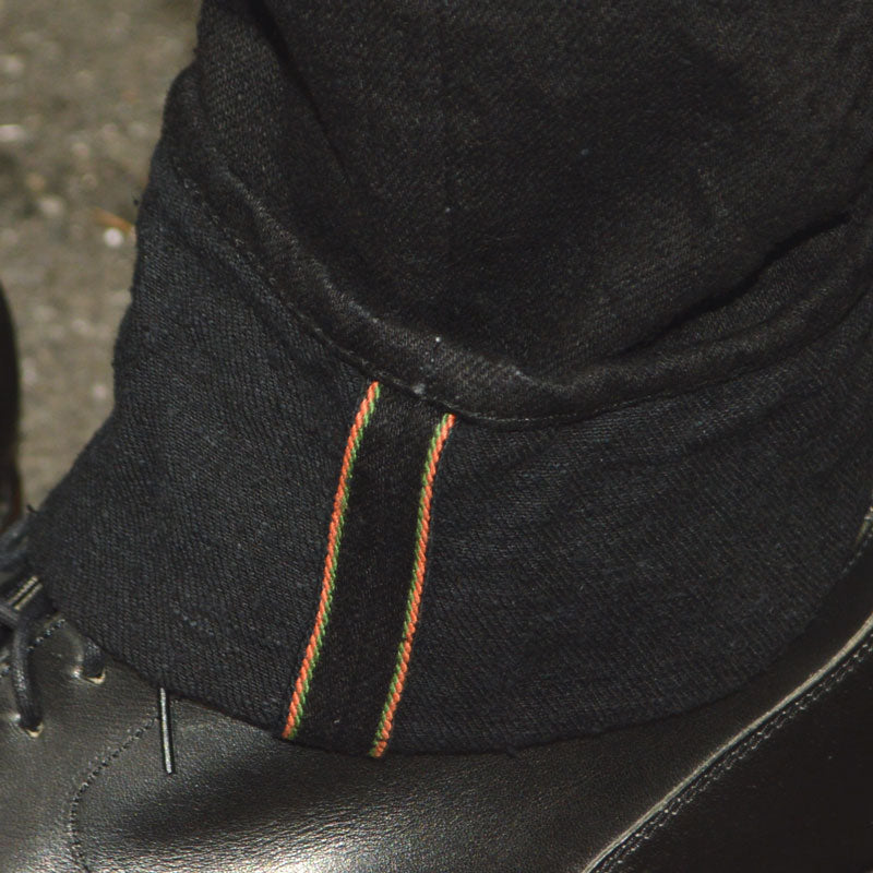 ONI DENIM "902CCD-BKBK" 15oz Crushed Concrete Denim Black×Black High Rize Relax Tapered