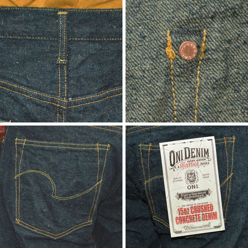 ONI DENIM "288CCD-GOLV" 15oz Crushed Concrete Denim Weft Olive