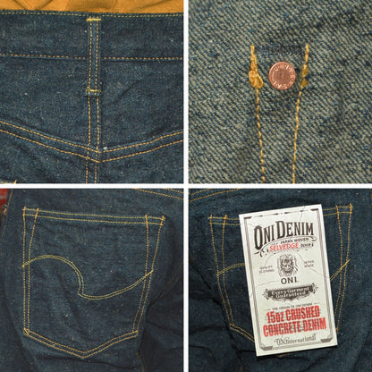 ONI DENIM "288CCD-GOLV" 15oz Crushed Concrete Denim Weft Olive