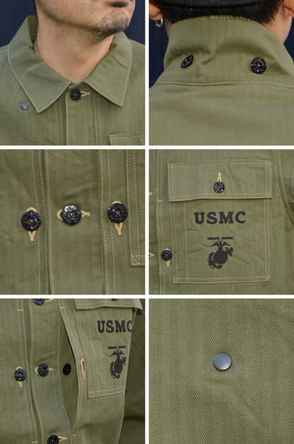 BUZZ RICKSON'S "BR15123" COAT, U.S. Marine Corps M-1944 Herringbone