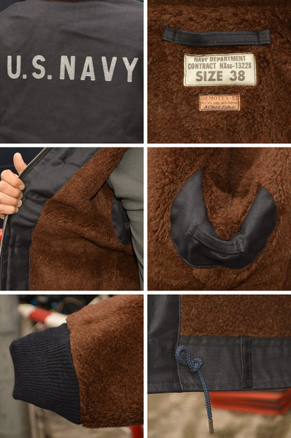 BUZZ RICKSON'S "BR15340" N-1 NAVY “NAVY DEPARTMENT” DEMOTEX-ED