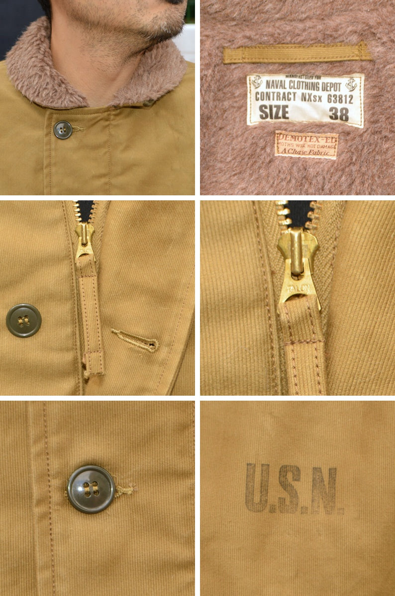 BUZZ RICKSON'S "BR15345" Type N-1 Khaki “NAVY DEPARTMENT DEMOTEX-ED”
