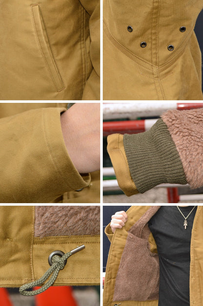 BUZZ RICKSON'S "BR15345" Type N-1 Khaki “NAVY DEPARTMENT DEMOTEX-ED”