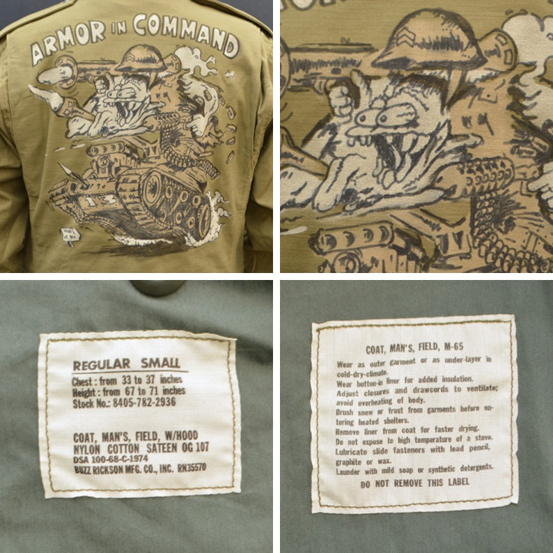 BUZZ RICKSON'S "BR15918" Type M-65 “BUZZ RICKSON MFG. CO., INC.” ARMOR IN COMMAND