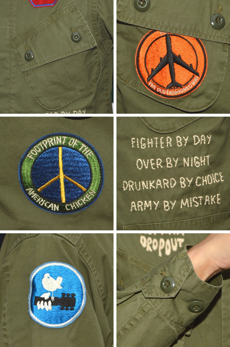 BUZZ RICKSON'S "BR15919" COAT, MAN'S COMBAT TROPICAL HAND EMBROIDERY