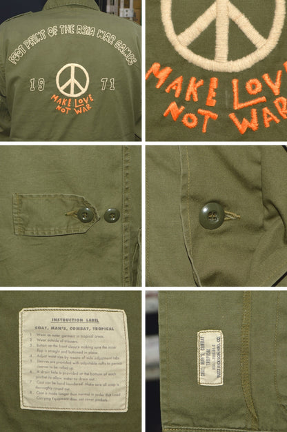 BUZZ RICKSON'S "BR15919" COAT, MAN'S COMBAT TROPICAL HAND EMBROIDERY
