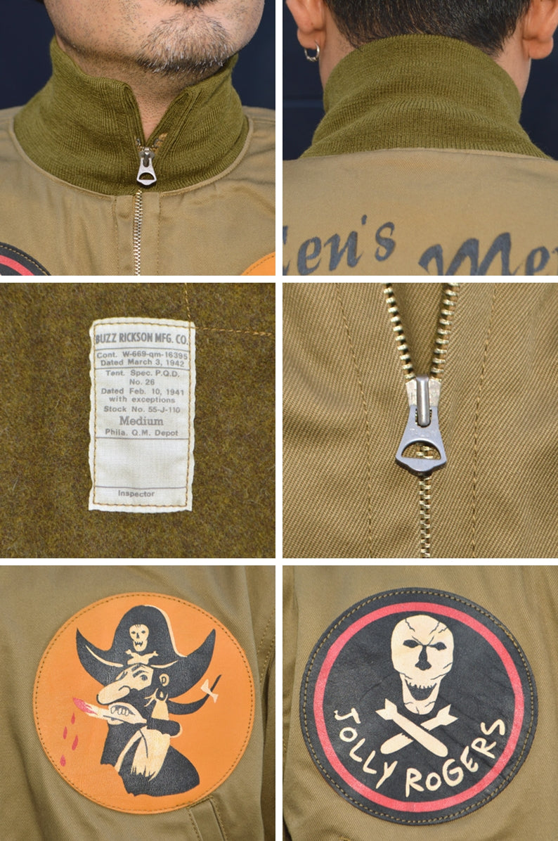 BUZZ RICKSON'S、BR15995、TANKERS SLASH POCKET BUZZ RICKSON'S MEG.CO. 90th BOMB .GP. JOLLY ROGERS