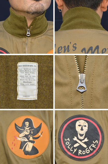 BUZZ RICKSON'S、BR15995、TANKERS SLASH POCKET BUZZ RICKSON'S MEG.CO. 90th BOMB .GP. JOLLY ROGERS