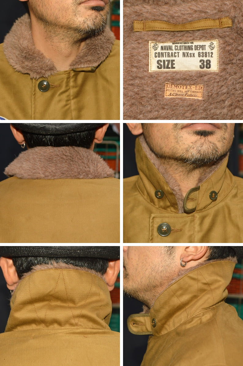 BUZZ RICKSON'S  "BR16014" N-1 KHAKI "NAVAL CLOTHING DEPOT DEMOTEX-ED" GATOR NAVY
