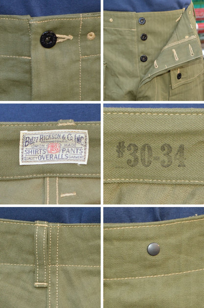 BUZZ RICKSON'S "BR42501" U.S.Marine Corps M-1944 Herringbone Pants