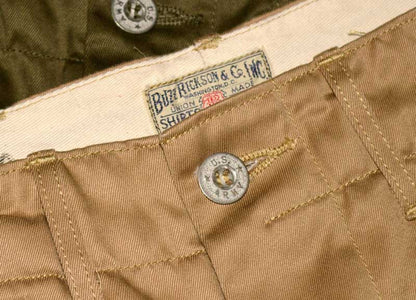 BUZZ RICKSON'S "BR52381" EARLY MILITARY CHINOS (MOD.) 1945 MODEL SHORTS