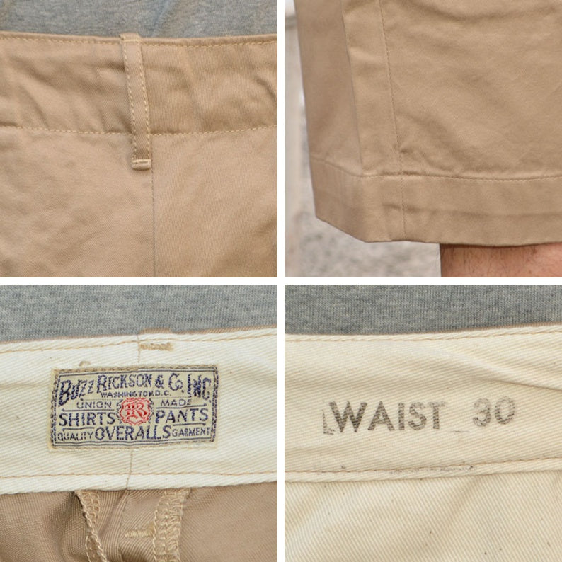 BUZZ RICKSON'S "BR52381" EARLY MILITARY CHINOS (MOD.) 1945 MODEL SHORTS