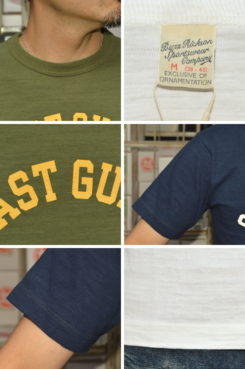 BUZZ RICKSON'S "BR79567" Slub Yarn T-shirt COAST GUARD
