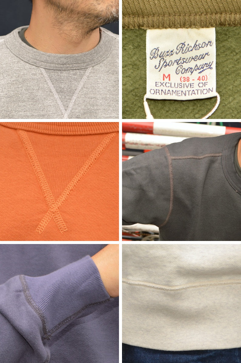 BUZZ RICKSON'S "BR65622" SET-IN CREW NECK SWEAT SHIRT