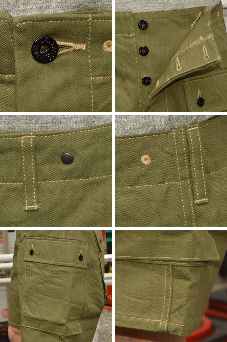 BUZZ RICKSON'S "BR52388" U.S. Marine Corps Herringbone Shorts