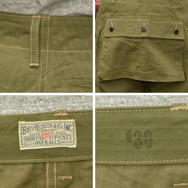 BUZZ RICKSON'S "BR52388" U.S. Marine Corps Herringbone Shorts