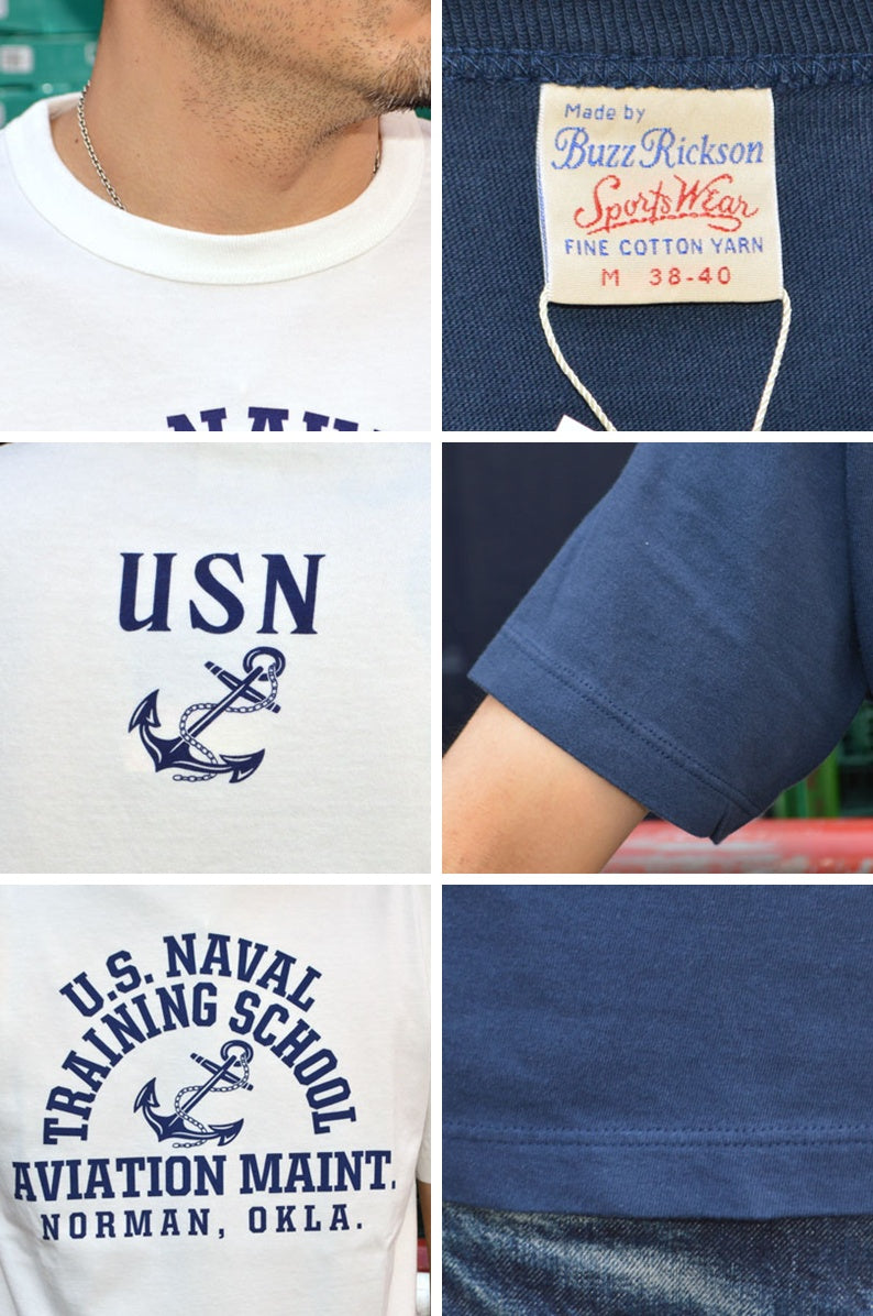 BUZZ RICKSON'S "BR79573" Government Issue T-shirt U.S. Naval Training School