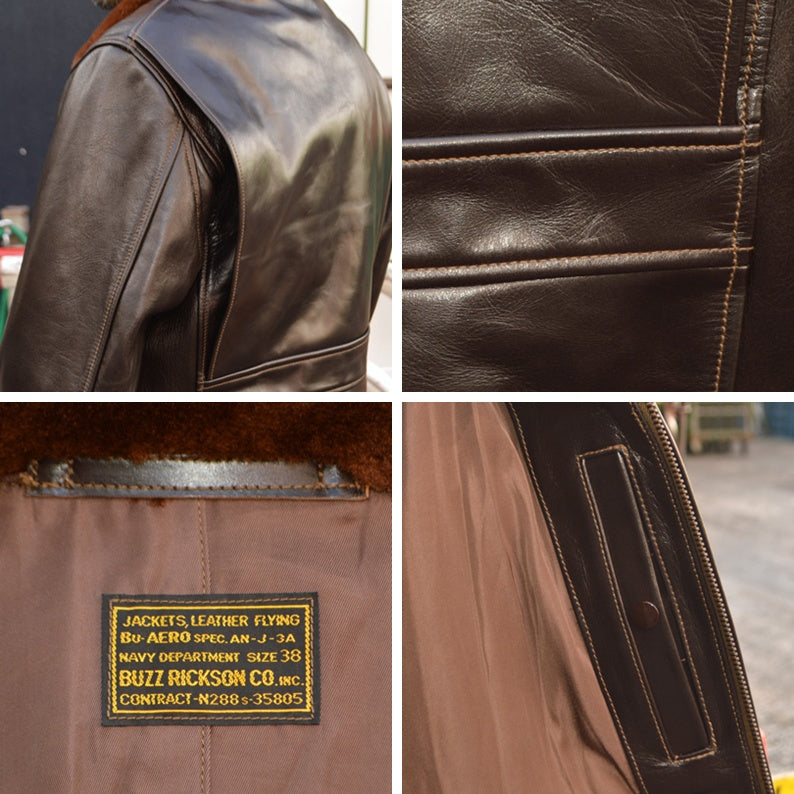 BUZZ RICKSON'S "BR80647" Type AN-J-3A “BUZZ RICKSON CO. INC. HORSEHIDE MODEL”