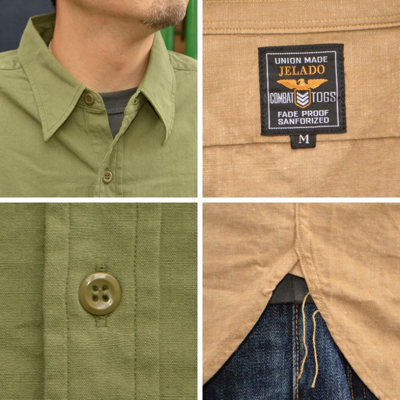 JELADO "CT21114B" S/S Officer Shirt PW Stencil Custom
