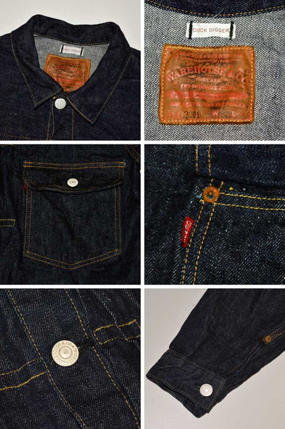 DUCK DIGGER (WARE HOUSE) "Lot.DD-2001" T BACK STYLE DENIM JACKET 1ST TYPE