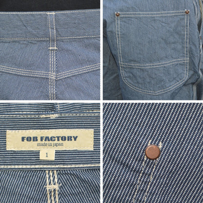 FOB FACTORY "F0548" HICKORY WORK PANTS