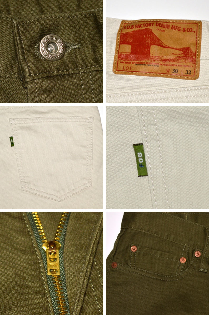 FOB FACTORY "F1134" PIQUE 5POCKET PANTS