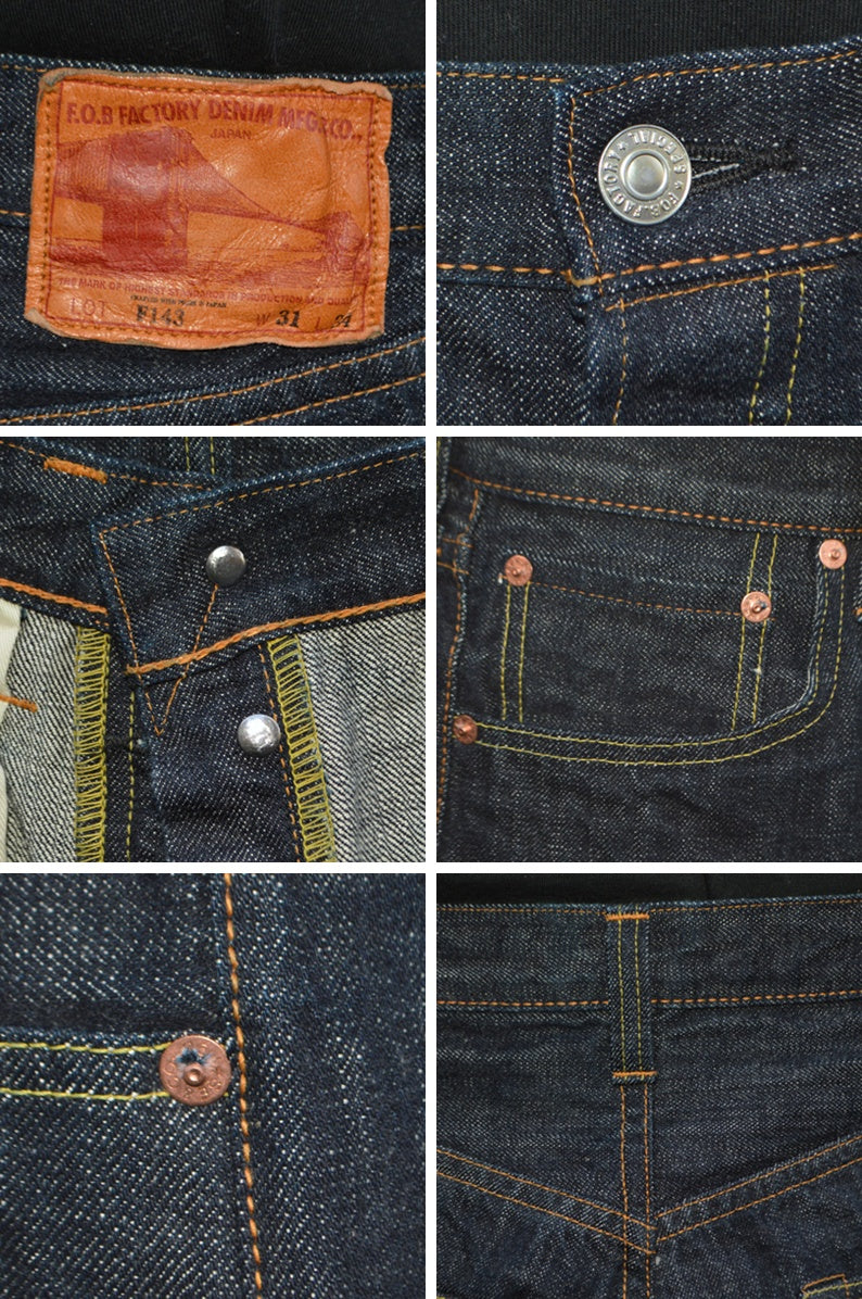 FOB FACTORY "F143" 14oz SELVEDGE STRAIGHT 5P