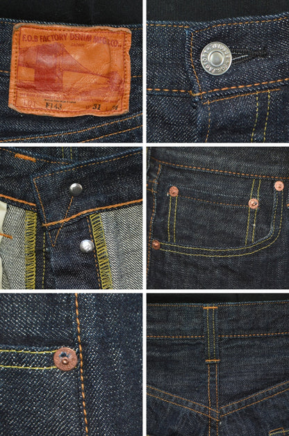 FOB FACTORY "F143" 14oz SELVEDGE STRAIGHT 5P