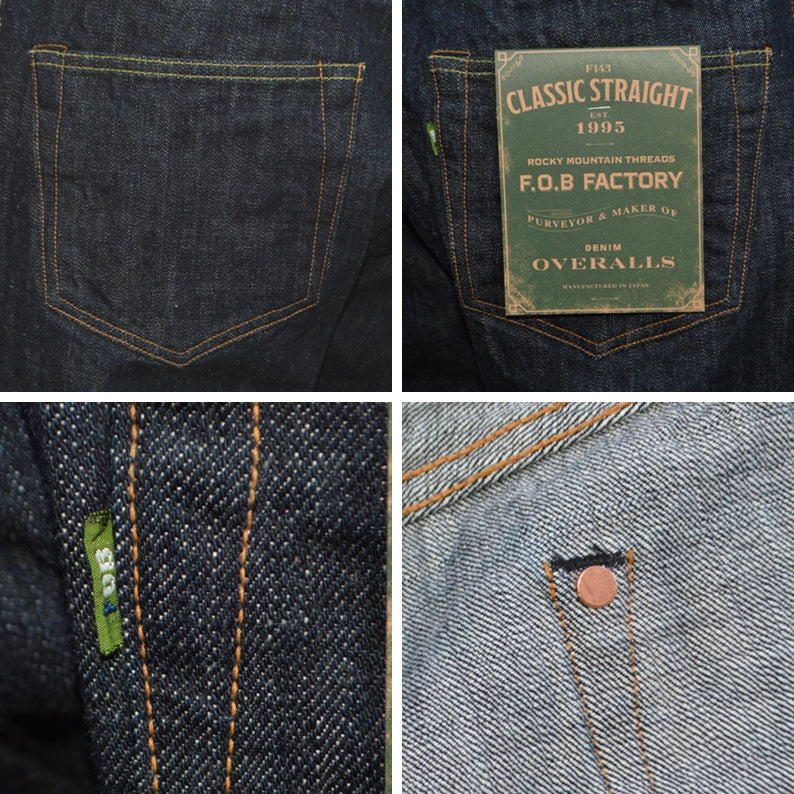 FOB FACTORY "F143" 14oz SELVEDGE STRAIGHT 5P