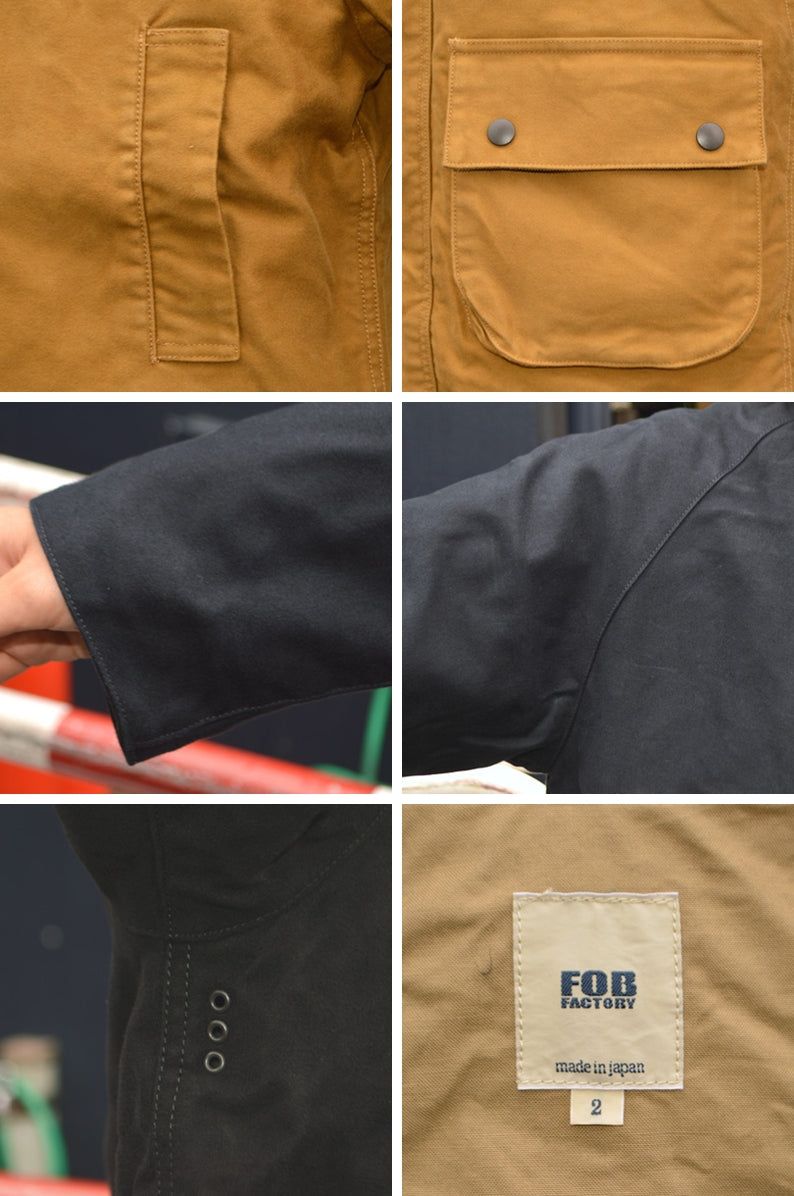 FOB FACTORY "F2361" MOLESKIN RIDING JACKET