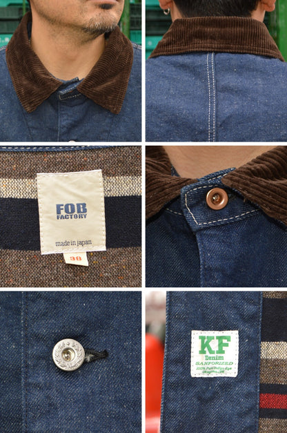 FOB FACTORY "F2456" Denim Chore JKT Blanket Liner