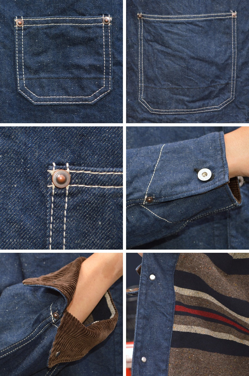 FOB FACTORY "F2456" Denim Chore JKT Blanket Liner
