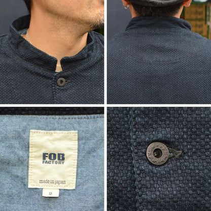 FOB FACTORY "F2468" INDIGO SASHIKO JKT