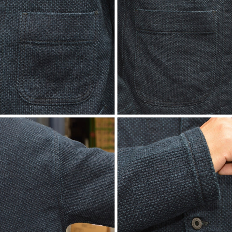 FOB FACTORY "F2468" INDIGO SASHIKO JKT