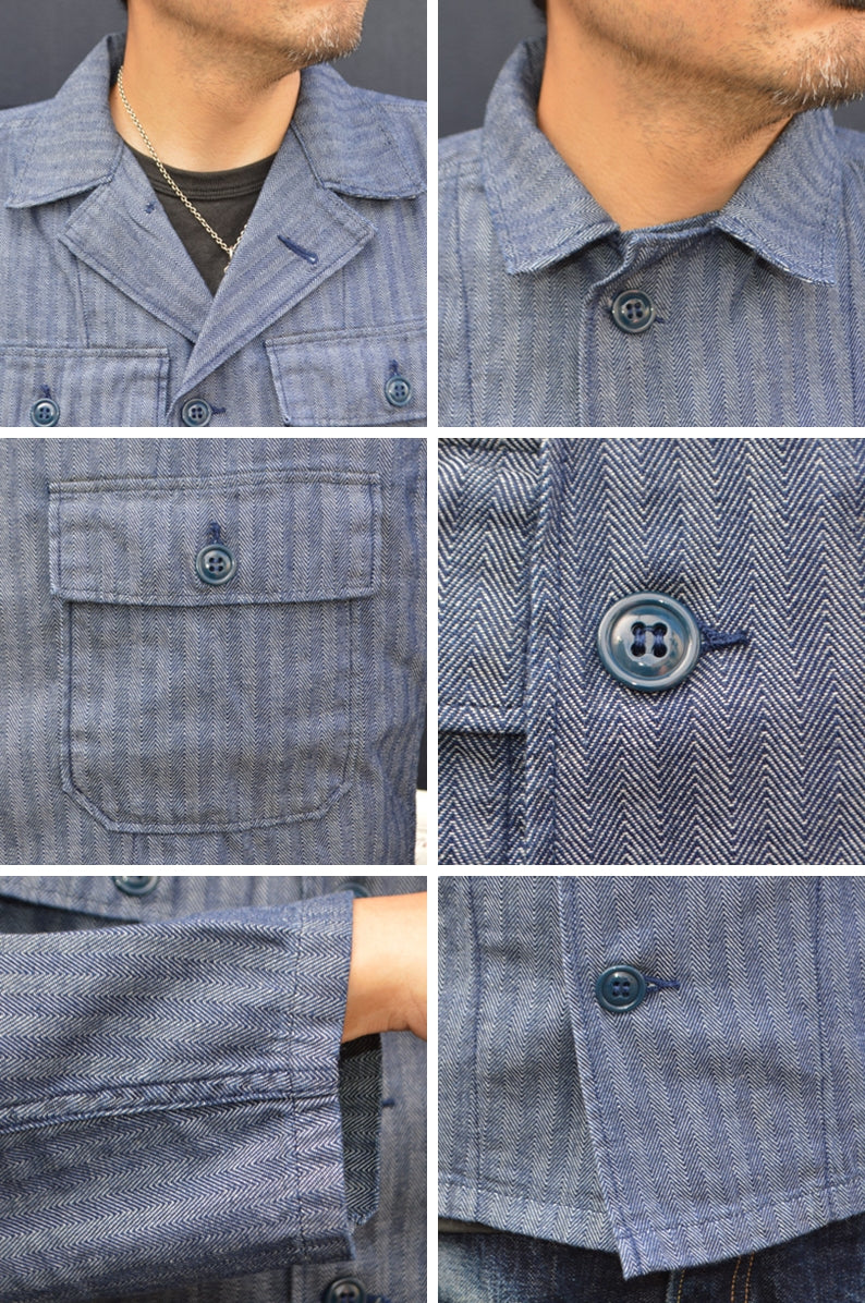 FAR EAST MANUFACTURING "Utility Shirt Herringbone" FEM