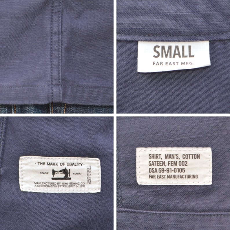 FAR EAST MANUFACTURING "Utility Shirt NAVY" FEM