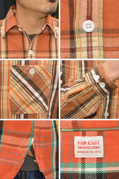 FAR EAST MANUFACTURING "01-000" Flannel Work Shirts/HEAVY FLANNEL PLAID