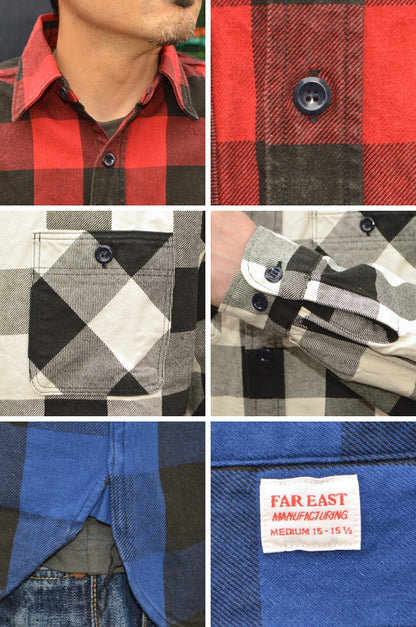 FAR EAST MANUFACTURING "01-001" Flannel Work Shirts/BUFFALO PLAID