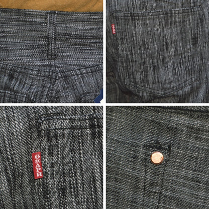 graphzero "GZ-15SLSTSK-BKGY" 15oz Skein dyeing(Kasezome) Slim Straight Jeans