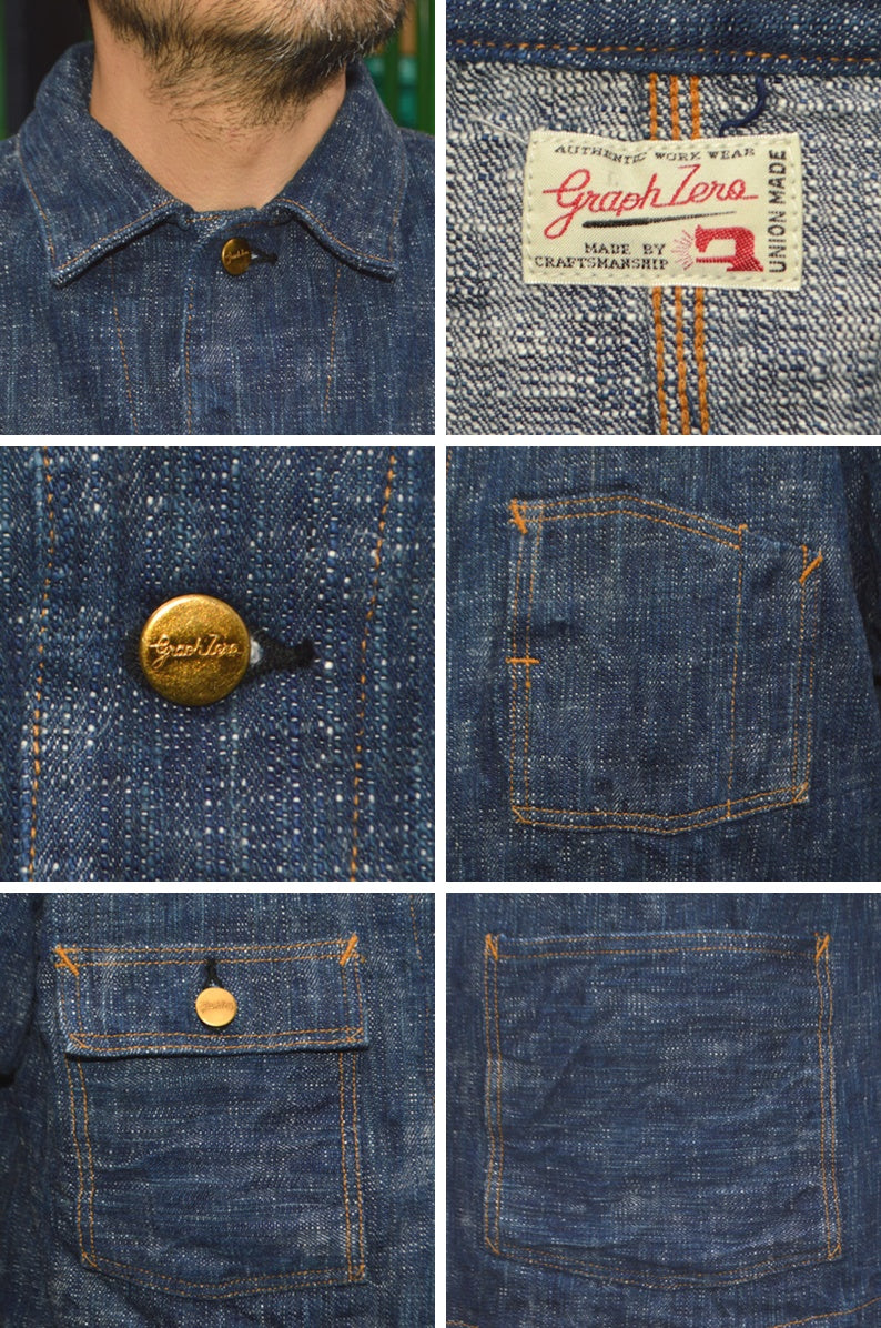 graphzero "GZ-KSCA-G.ID" 15oz Kasesome Coveralls (Skein Dyed Coveralls)