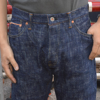 graphzero "GZ-15SLSTSK-GR" 15oz Hank-dyed Slim Straight Jeans