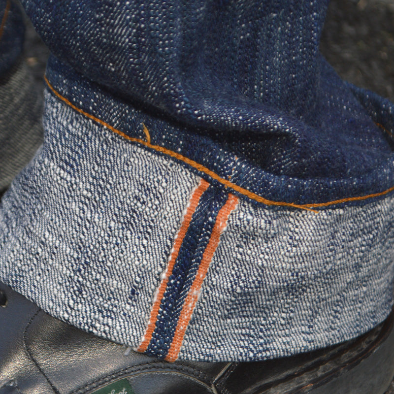 graphzero "GZ-15SLSTSK-GR" 15oz Hank-dyed Slim Straight Jeans